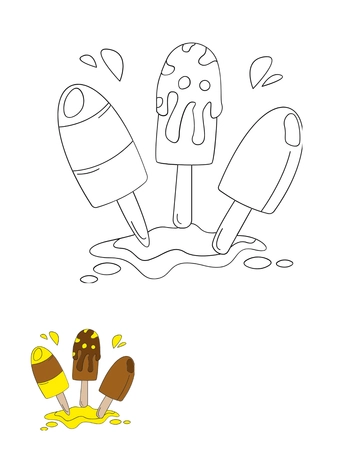 Free Summer Popsicle Coloring Page Template to Edit Online