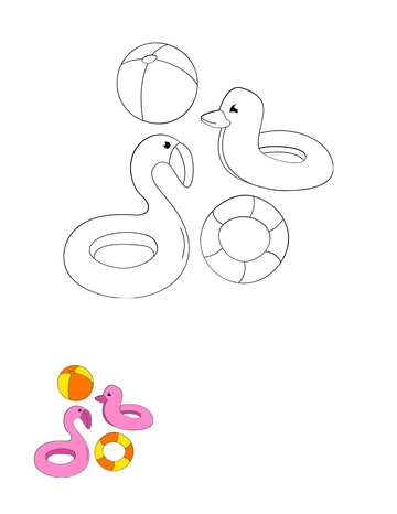 Free Easy Summer Coloring Page Template to Edit Online