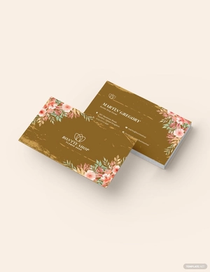 Vintage Floral Business Card Template