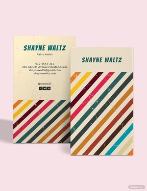 Vintage or Retro Business Card Template