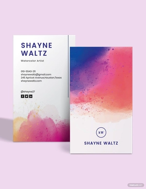 Watercolor Business Card Template