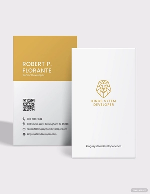 Web Developer Business Card Template