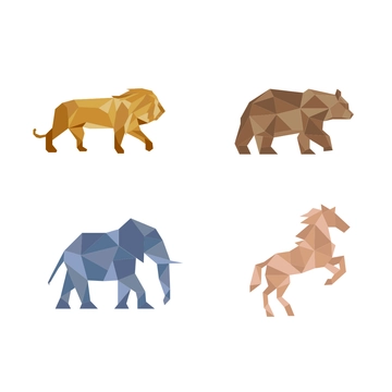 Free Geometric Animals Clipart Template to Edit Online