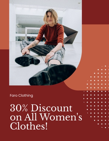 Free Fashion Discount Flyer Template to Edit Online