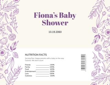 Free Baby Shower Candy Bar Wrapper Template to Edit Online