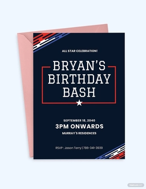 Birthday Sports Ticket Invitation Template