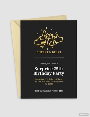 Birthday Surprise Invitation Template