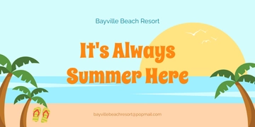 Free Summer Beach Banner Template to Edit Online