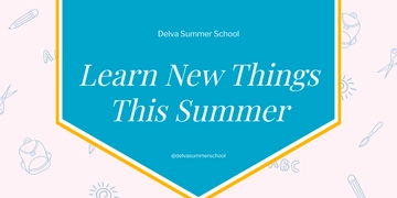 Free Summer School Banner Template to Edit Online
