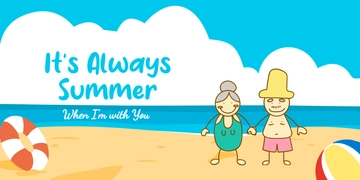 Free Cute Summer Banner Template to Edit Online