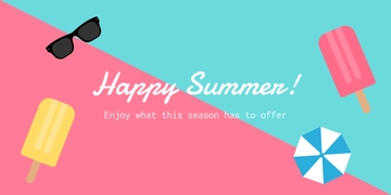 Free Happy Sumer Banner Template to Edit Online