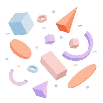 Free 3D Geometric Clipart Template to Edit Online