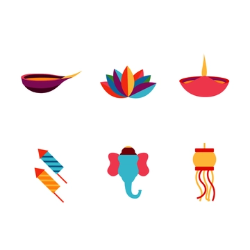 Free Diwali Elements Clipart Template to Edit Online