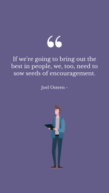Free Joel Osteen Encouragement Seeds: Inspiring Quote Template to Edit Online
