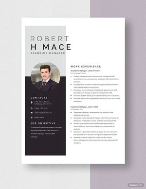 Academic Manager Resume