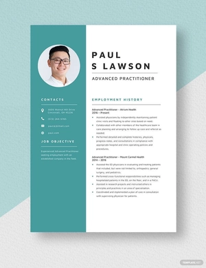Advanced Practitioner Resume