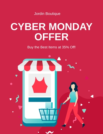 Free Animated Cyber Monday Flyer Template to Edit Online