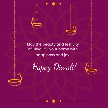 Free Diwali Wishes Clipart Template to Edit Online