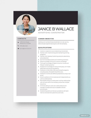 Advertising Coordinator Resume