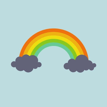 Free Vintage Rainbow Clipart Template to Edit Online