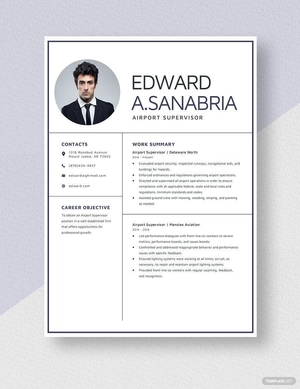 Airport Supervisor Resume