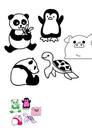 Free Simple Animal Coloring Pages Template to Edit Online
