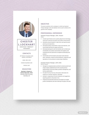 Assistant Product Manager Resume