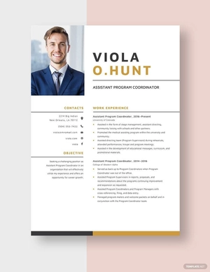 Assistant Program Coordinator Resume