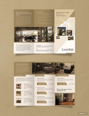 Hotel A3 Tri-Fold Brochure Template