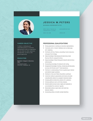 Business Representative Resume