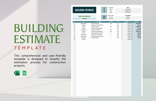 Building Estimate Template