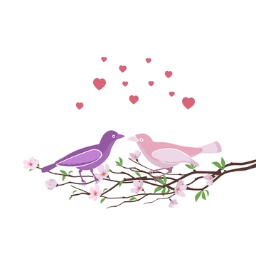 Free Love Birds Clipart Template to Edit Online