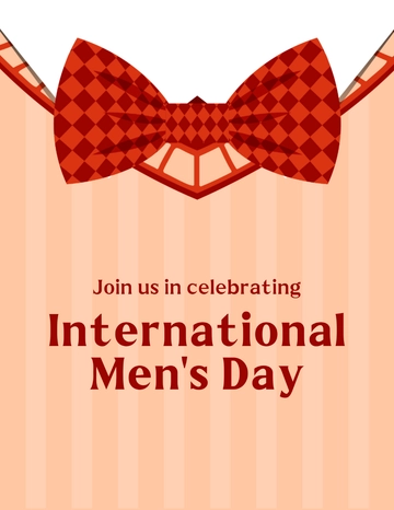 Free International Mens Day Celebration Flyer Template to Edit Online