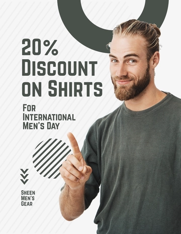 Free International Mens Day Offer Flyer Template to Edit Online