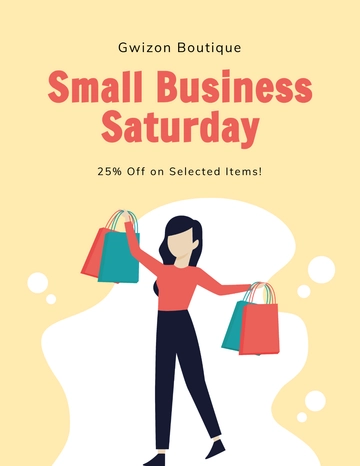 Free Small Business Saturday Promotion Flyer Template to Edit Online