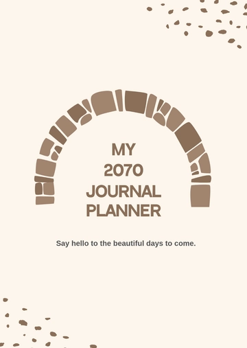 Free Journal Planner Cover Template to Edit Online