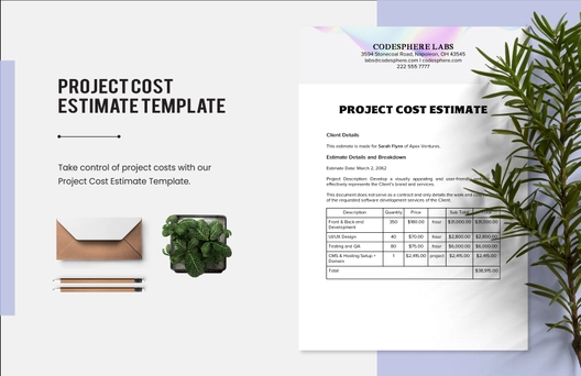Project Cost Estimate Template