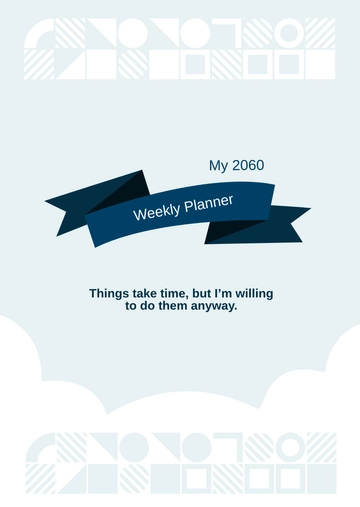 Free Weekly Planner Cover Template to Edit Online
