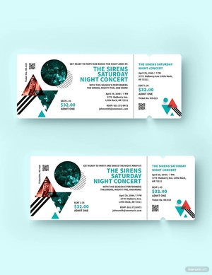 Admit One Concert Ticket Template
