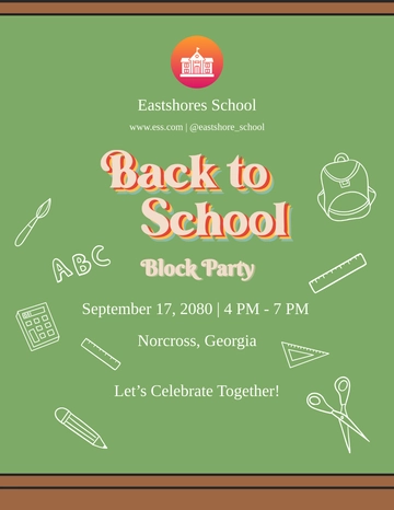 Free Back To School Block Party Flyer Template to Edit Online Free Back To School Block Party Flyer Template to Edit Online