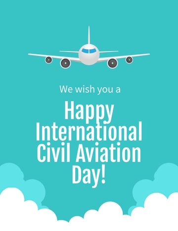Free International Civil Aviation Day Flyer Template to Edit Online