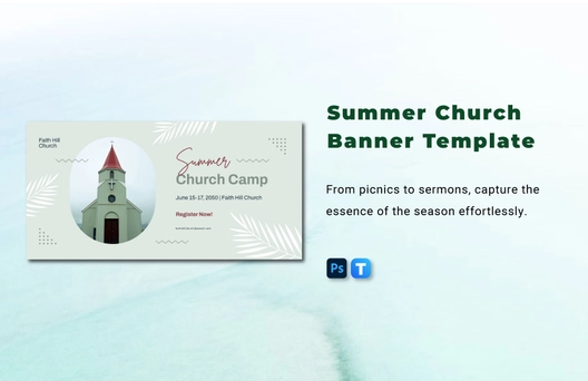 Free Summer Church Banner Template to Edit Online