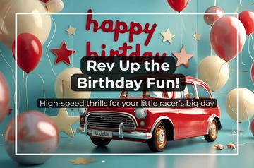 Free Cars Birthday Banner Template to Edit Online