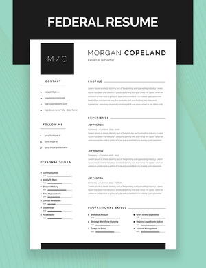 Federal Resume
