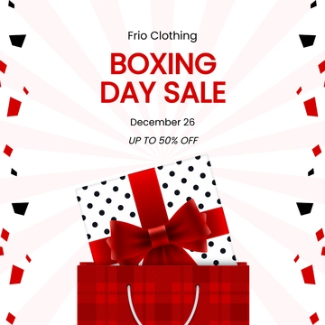 Free Boxing Day Sale Instagram Post Template to Edit Online