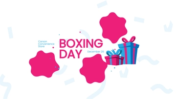 Free Boxing Day Retail YouTube Banner Template to Edit Online