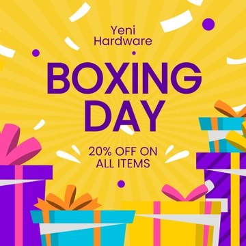 Free Boxing Day Promotion Instagram Post Template to Edit Online