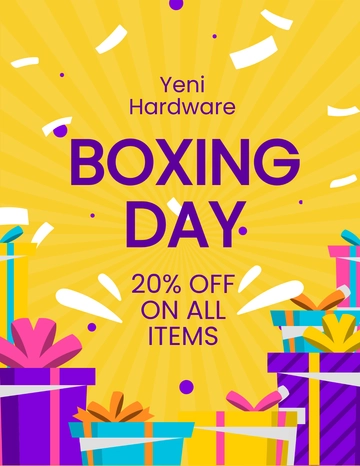 Free Boxing Day Promotion Flyer Template to Edit Online