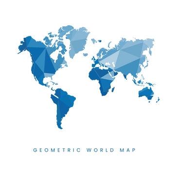Free Geometric World Map Clipart Template to Edit Online