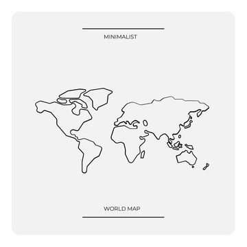 Free Minimalist World Map Clipart Template to Edit Online